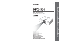 Yamaha DPX-830 - Owners Manual 